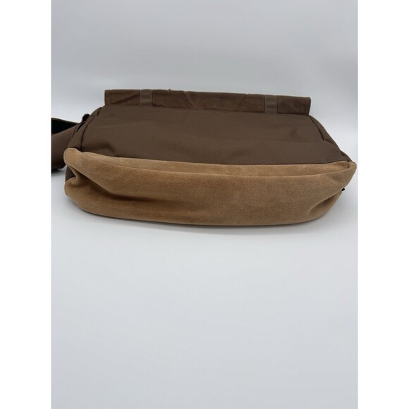 Timberland Waxed Canvas, Leather Messenger Laptop Bag Brown Crossbody Briefcase - Picture 4 of 12